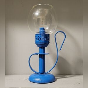 Vintage Painted Over Brass Spring Loaded Candle Stick Holder